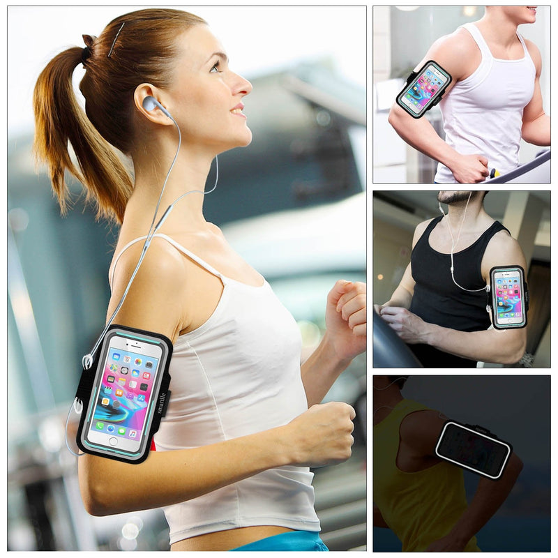 [Australia - AusPower] - Phone Holder for Running, Armband for Cellphone, iPhone 13 12 11/13 12 Pro/13 12 11 Pro Max/XR/8 7 6s Plus, Samsung Galaxy A/S/Note, LG, Moto, Up to 6.9’’, for Exercise, Gym, Workout-Black Black 