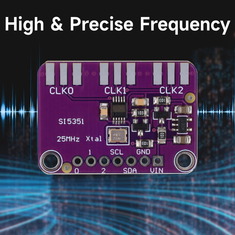 [Australia - AusPower] - High Frequency Signal Generator Si5351A Si5351 5351, 8KHz to 160MHz DC3.3-5V Square Wave Frequency Generator Board Module I2C for Arduino - 2PCS 