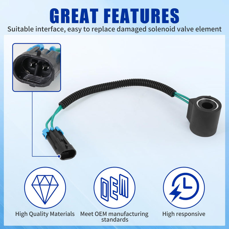 Solenoid Valve Coil and Hydraulic Spool Valve Stem Element Kit For Bob-cat 653 751 753 763 773 863 864 873 883 963 S175 S185 S205 T250 T300 T320 6667687 6309311 6671025 6675559