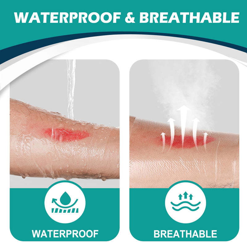 [Australia - AusPower] - Transparent Film Dressing 4" x 4.75" Box of 30 - Waterproof Bandages for Swimming, Showering, Wounds, Post Surgical Shower or IV Shield, Tattoo Aftercare Bandage, Scar Therapy, Adhesive Patches 4" x 4.75"(30 PCS) 