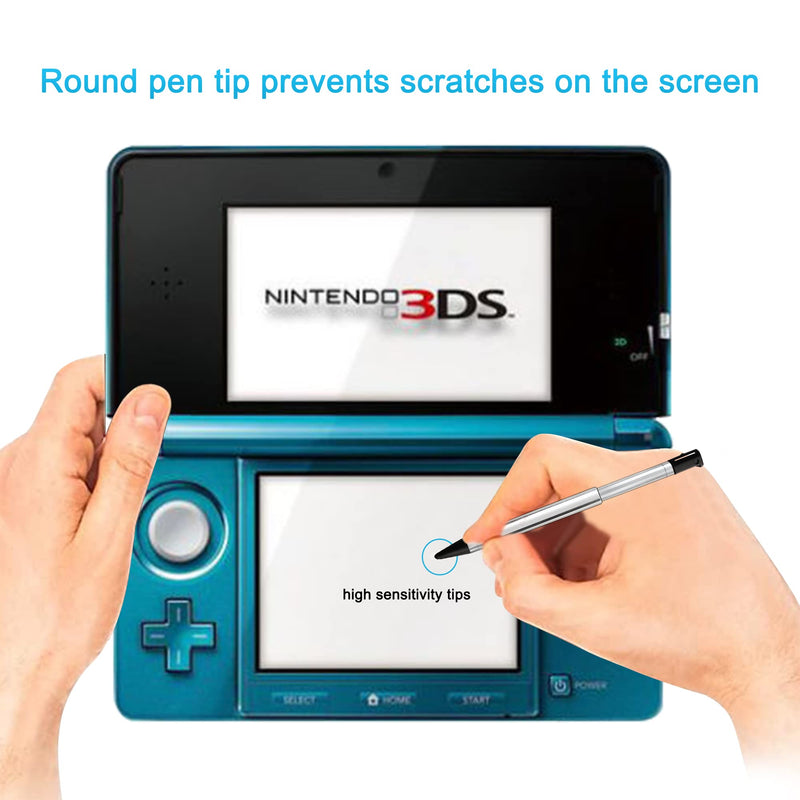 [Australia - AusPower] - 3DS Stylus Pen, Metal Retractable Replacement Stylus Compatible with Nintendo 3DS, 4in1 Combo Touch Styli Pen Set Multi Color for 3DS 