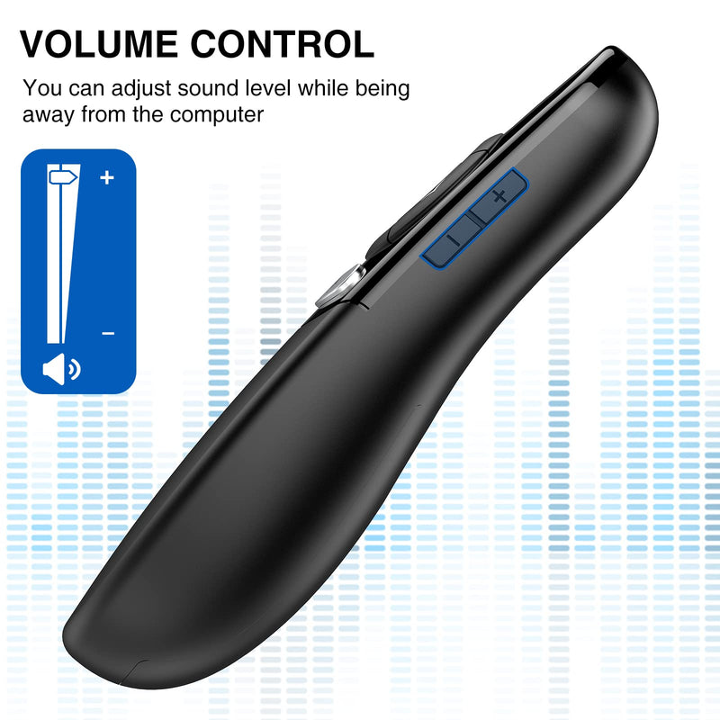 [Australia - AusPower] - DINOSTRIKE 2 in 1 Type C and USB Presentation Clicker for Powerpoint Presentations,RF 2.4GHz Wireless Presenter Remote Slide Advancer with Volume Control for Mac Laptop Computer Office Classroom Classic Version 
