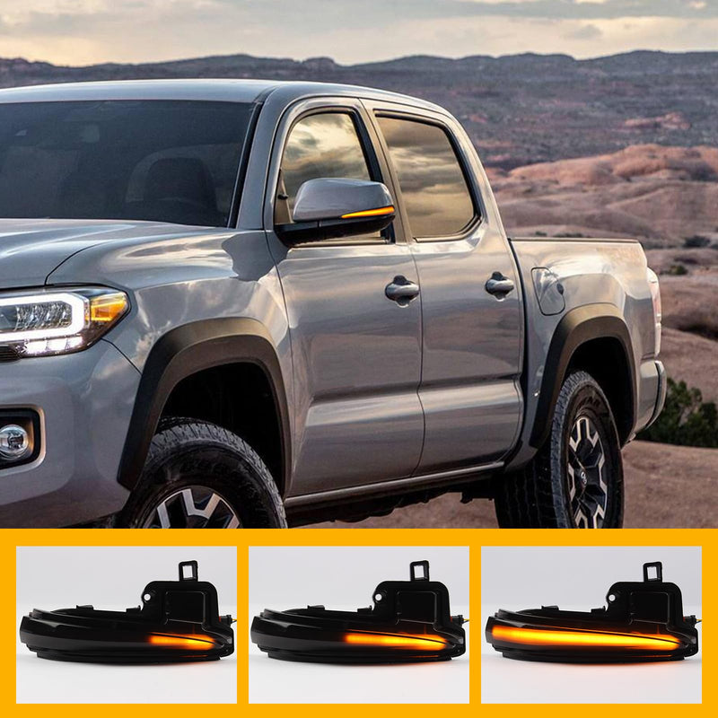 [Australia - AusPower] - [2pcs] Side Mirror Turn Signal Lights for Toyota Tacoma 2016-2023/2019-2024 RAV4, LED Sequential Dynamic Indicator Strip Lamps Replacement for 8174058010 