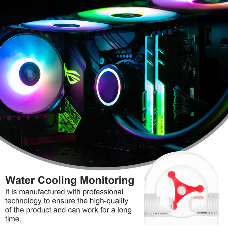[Australia - AusPower] - MERRYHAPY Flow Indicator: Water Cooling Monitoring Flow Meter with Thread for PC Computer Water Cooling System 