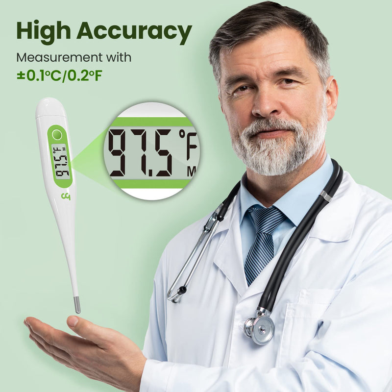 [Australia - AusPower] - Bundle of Oral Thermometer for Adults, Digital Thermometer with Fever Alert 