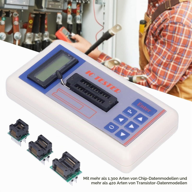 Integrated Circuit, TSH-06F Tester for Integrated Circuits, IC Chip Testers with 1300 Integrated Chip Data Models, Transistor Testers with 5 V, 3.3 V With Terminal
