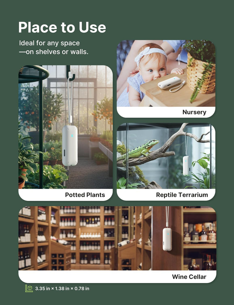 X-Sense Wi-Fi Temperature and Humidity Monitor, Indoor Humidity Meter with App Control, Hygrometer for House, Gardening, Free Data Storage Export, 3 Sensors & 1 Base Station 3-Pack with 1 Base Station