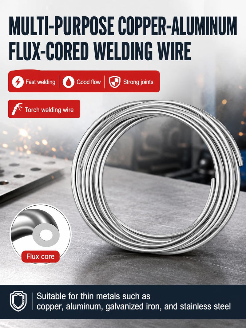 Soldering Wire Diameter 2.0 mm, 1 m Length Welding Wire for Copper Aluminum, Flux Wire, Solder Low Temperature, Solderable with Copper, Aluminum, Iron, Stainless Steel