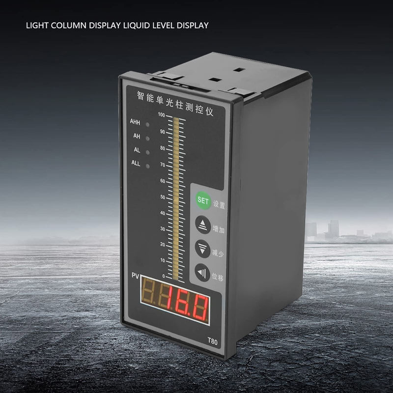 [Australia - AusPower] - Intelligent Pressure Controller with Light Column Display for Water Oil Level Measurement 4-20MA Output Stainless Steel Sensor for Water Plants Sewage Treatment Reservoirs Rivers Seas Industrial Syste 