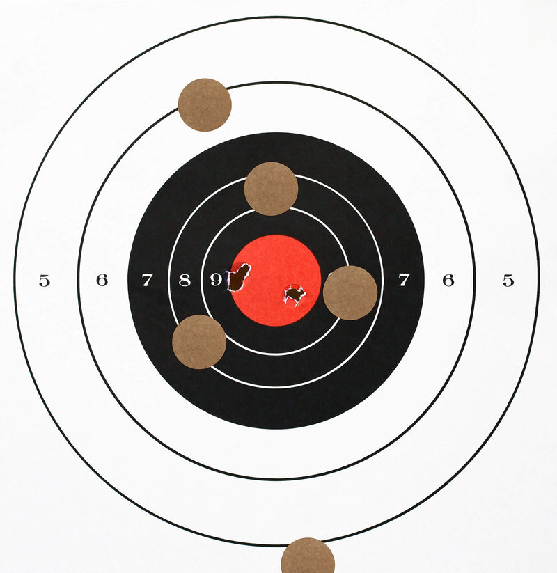 ChromaLabel 1 Inch Permanent Round Target Pasters for Shooting and Marksmanship, 1000 Labels per Dispenser Box Kraft 1" Diameter