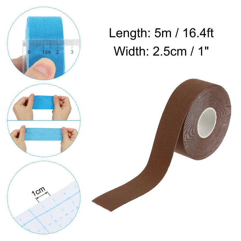 PATIKIL Aerial Hoop Tape, Athletic Tape Adhesive Non-Slip Grip Tape Yoga Rig Sports Tape for Exercises Gymnastics Brown 16.4ft x 1 Inch