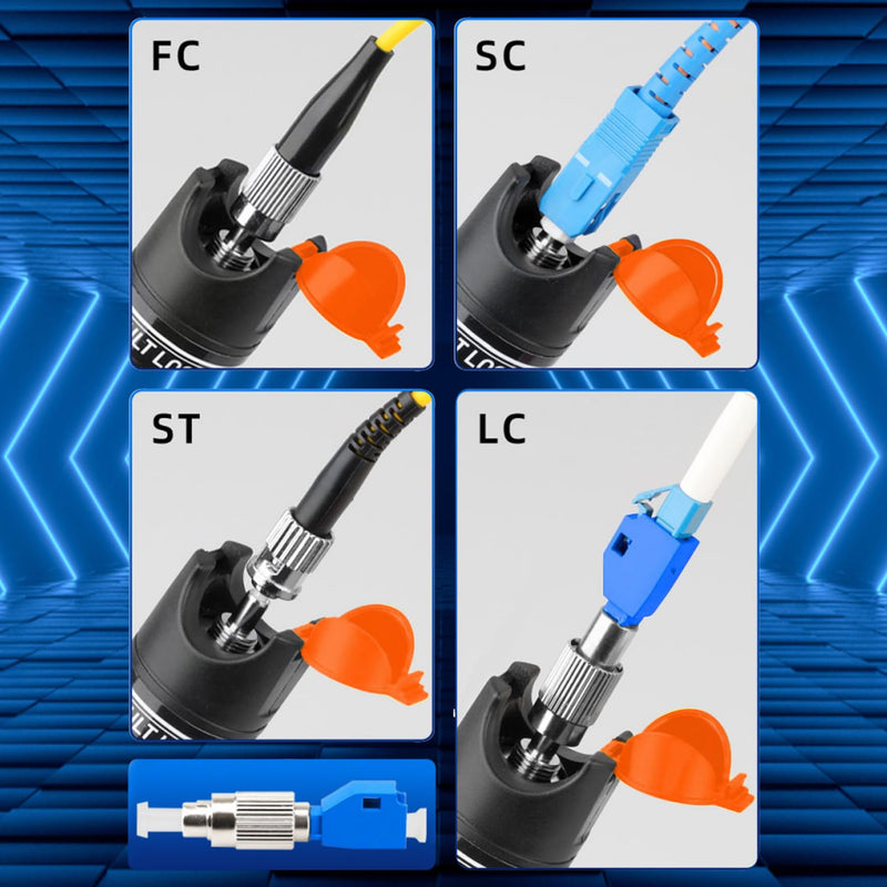 [Australia - AusPower] - 4PC Fiber Fault Detector 10Km Fiber Optic Tester for Network Cable Test, 2.5mm Universal Connector Suitable for FC SC ST 4 