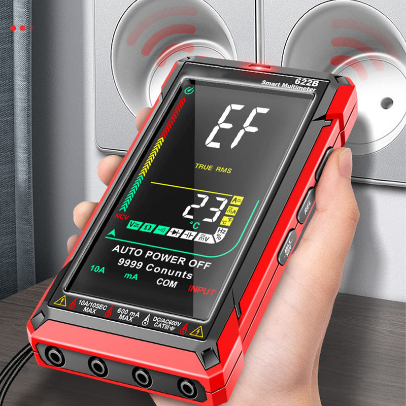 [Australia - AusPower] - Digital Multimeter Kit Smart Touch Large Screen Rechargeable Digital Tester Fully Automatic Non Burning Ohm Amp Volt Meter 