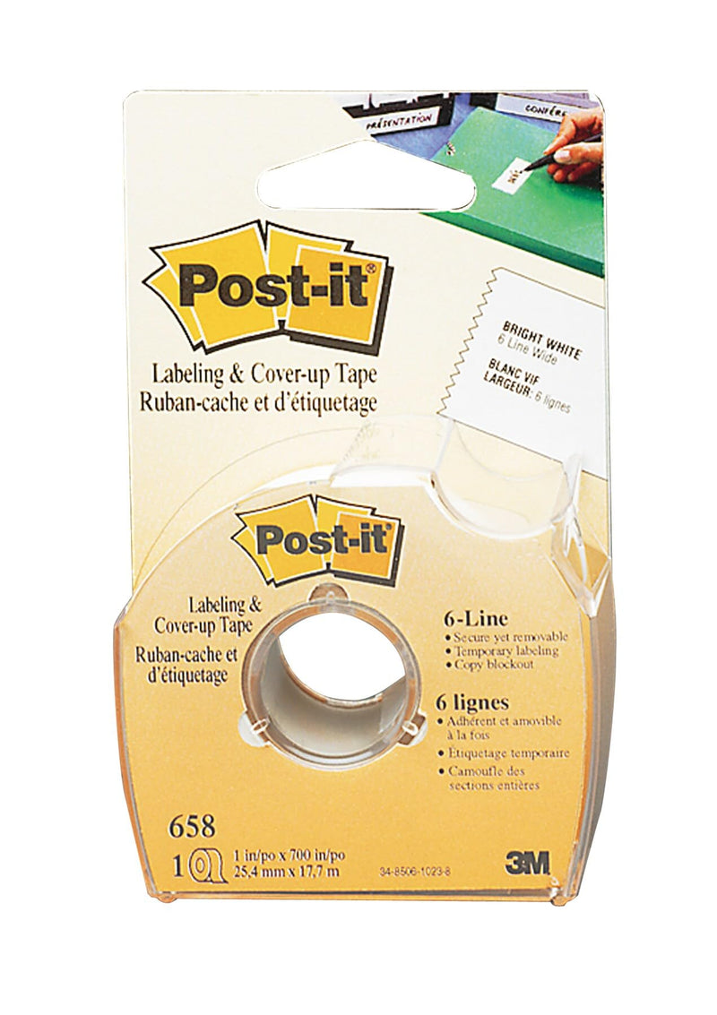 Post-it Labeling Tape, 2 in x 36 yds, White Factory 1-ROLL