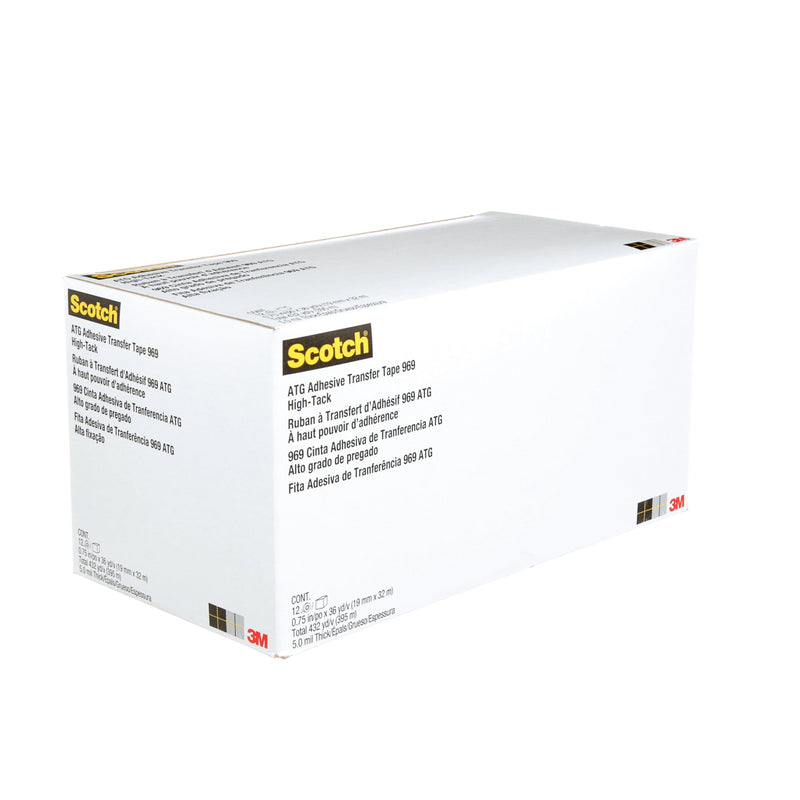 [Australia - AusPower] - 3M Scotch ATG Adhesive Transfer Tape 969, Clear, 3/4 in x 36 yd, 5 mil (Pack of 12) 0.75 in x 36 yd 5.0 mil 108.0 