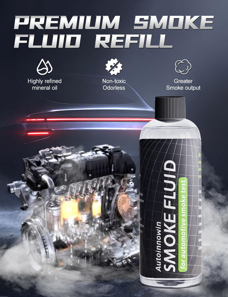 [Australia - AusPower] - Smoke Fluid Solution - 8oz Automotive Smoke Machine Liquid for Evap Vacuum Smoke Diagnostic Tester, Fuel Leak Detectors 