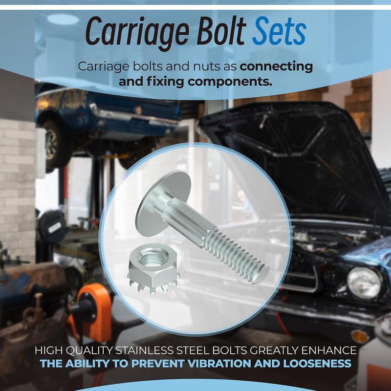 [Australia - AusPower] - 1 1/4" Carriage Bolts and Nuts Sets Replacement for Overhead Todco Whiting Door Hinge Morgan (Pack of 10 Set) 