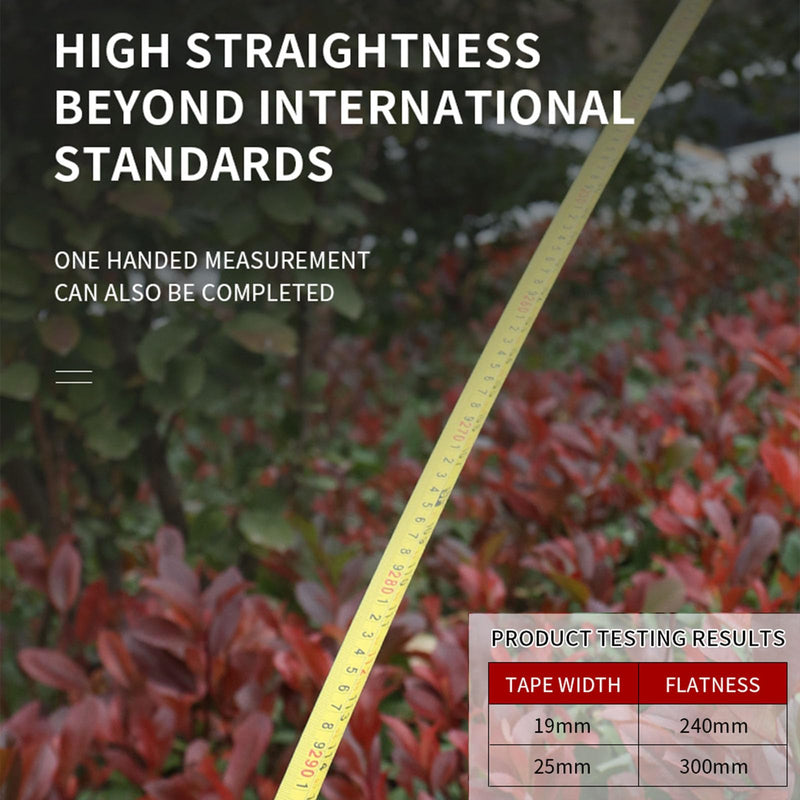 25FT Tape Measure, Inch & CM Dual Scale Self-Locking Heavy Duty Steel Measuring Tape, Easy to Read Markings, Professional Measuring Tool for Engineers, Construction Workers & Decorators (Red) (Orange) Orange