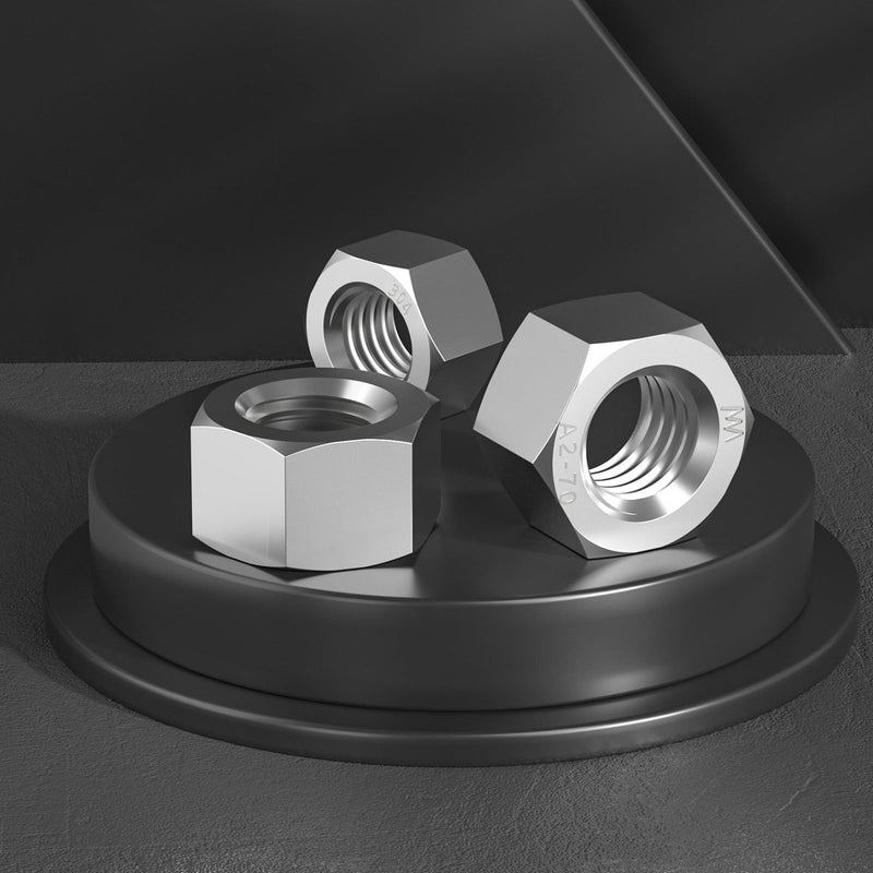 [Australia - AusPower] - 50pcs 3/8-16 Hex Nuts, 304 Stainless Steel 18-8 External Hex nut 3/8 16 inch, SAE Hex Machine Screw Nuts Hardware Nuts (VG01305) 3/8"-16(50pcs) 