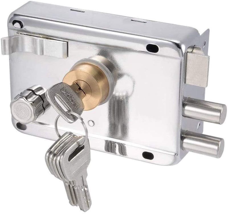 XMHF Home Safety Vertical Keyway Cylinder Deadbolt Rim Lock Set Exterior Door Anti-Theft Door Locks