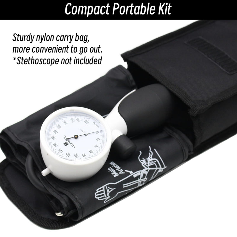 [Australia - AusPower] - Manual Blood Pressure Cuff Adult 9”-21” Inches (22-53CM) (Large/XL)- Aneroid Sphygmomanometer -Extra Large with Integrated Bulb, Dial and Air Valve, Comfort Cuff | for Clinical or Home Use Large/XL 