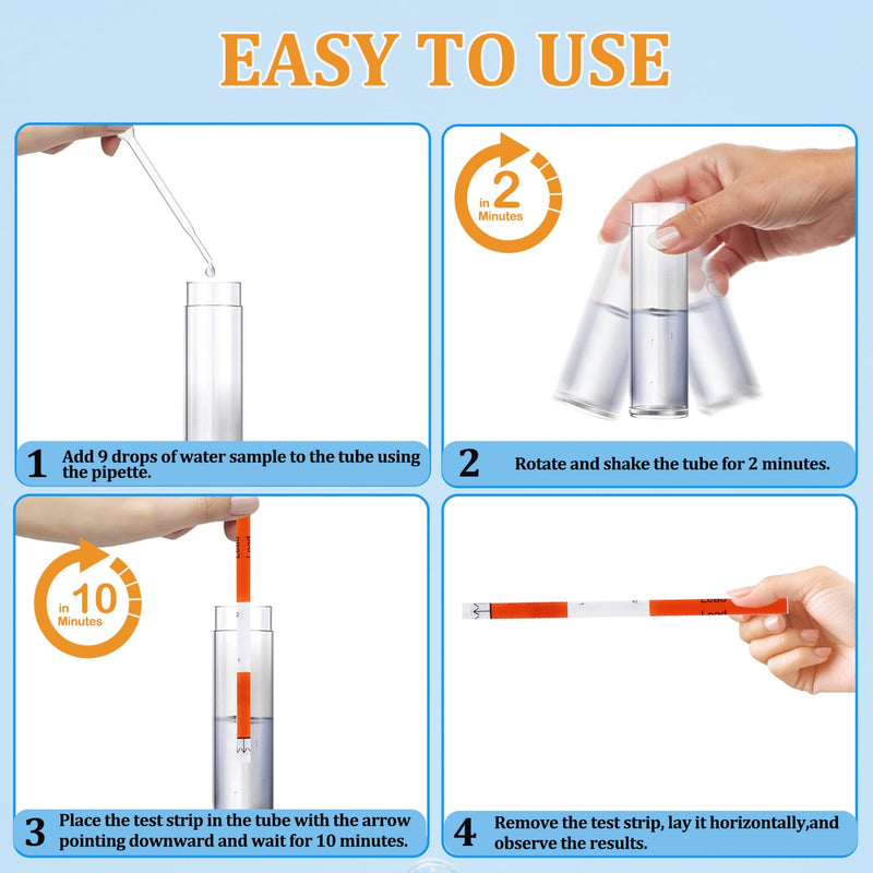[Australia - AusPower] - Lead in Drinking Water Test Kit,1 Pack Home Water Lead Testing Strips for Tap or Well Water Accurate & Fast 15 Minutes Results Lead Detection-Individually Wrapped test lead-1 in 1 