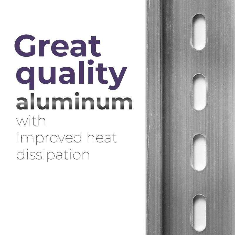 [Australia - AusPower] - 7 Pieces DIN Rail Slotted Aluminum RoHS Three 12-13" inches and Four 6" Pieces Long 35mm Wide 7.5mm High 1.4mm Thickness 