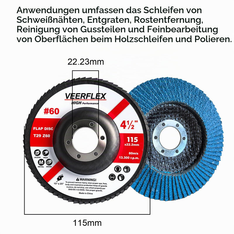 Set of 4 Cutting Discs 115 x 1 x 22.2 mm, Angle Grinder Discs 115 Set for Cutting Metal, Stone, Wood, Ceramic, Tile