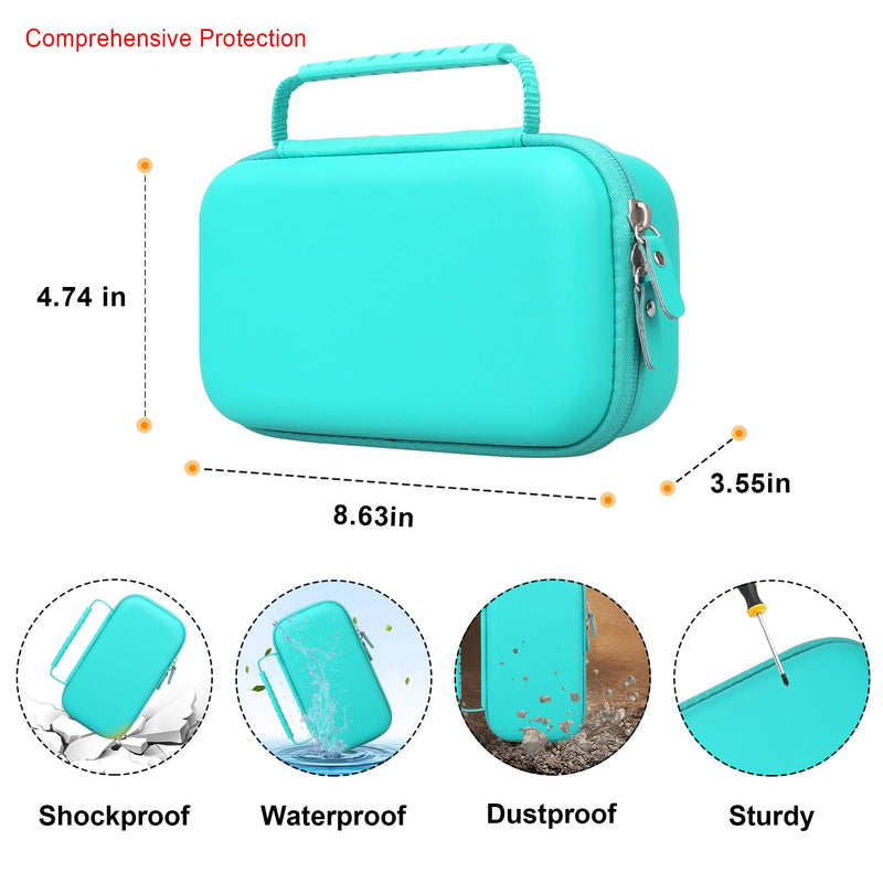 [Australia - AusPower] - Elonbo Carrying Case for Portable Handheld Inhaler Nebulizer Machine for Adults and Kids, Asthma Inhaler Travel Case, Handheld Mesh Atomizer Machine Holder, Inhaler Spacer Bag, Green 