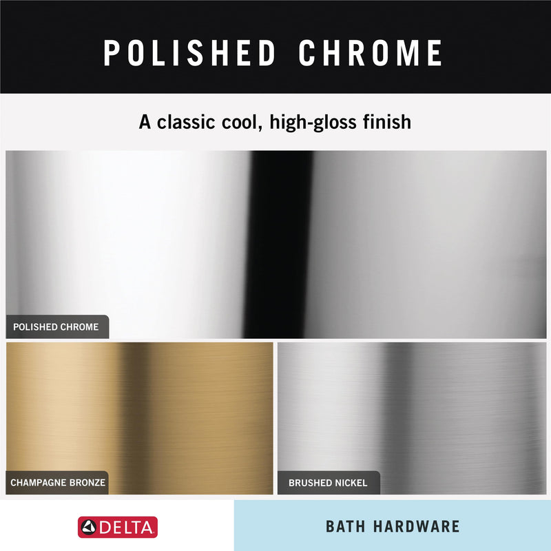 Delta Woodhurst (1-Pack) Hand Towel Holder Polished Chrome Towel Racks for Bathroom Wall Round Towel Ring Holder for Bath Towel Hanger for Kitchen, Bathroom Accessories 73246 6.3 x 2.87 x 7.83 inches