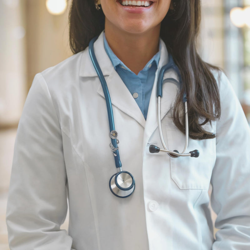 [Australia - AusPower] - QUINNLYN & CO. Sunflower Stethoscope Charm: Radiate Positivity with this Beautiful Medical Accessory, Gift for RN Nurse 