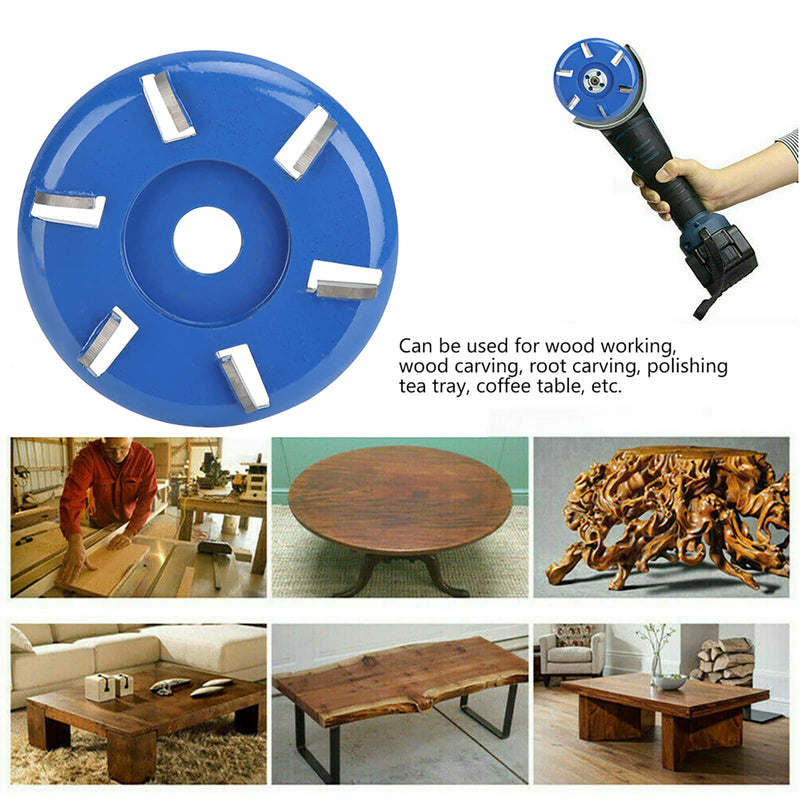 [Australia - AusPower] - Stump Remover, Angle Grinder, Wood Carving Disc, 6 Teeth, Chainsaw, Milling Cutter, Woodworking Knife, Tools, Wood, Turbo Carving Disc, Wood Grinding, Shaping Disc, Sanding Disc (Arc Blade) Arc blade 