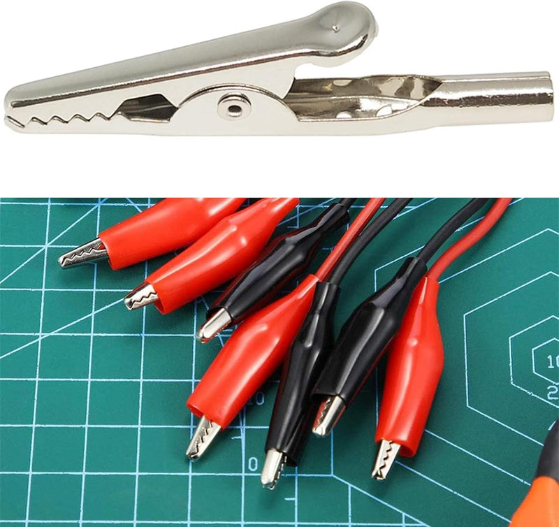 [Australia - AusPower] - Pack of 50 Alligator Clips 10A Alligator Clips Antistatic Accessories for Laboratory and Electrical Test Work 50 Items 