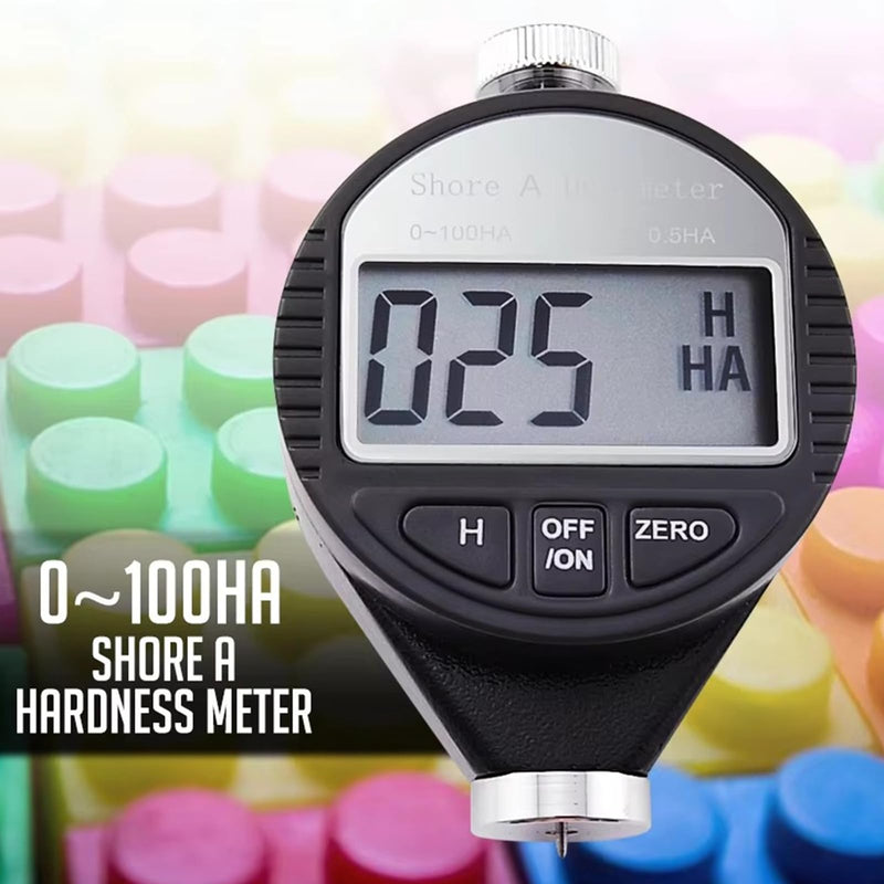 [Australia - AusPower] - Rubber Hardness Tester, Digital Shore A Hardness Tester Precision 0-100HA Measurement for Rubber Tires and Elastic Materials 0.5HA Resolution with Large LCD Display for Tire, Plastic, Leather, Wax 