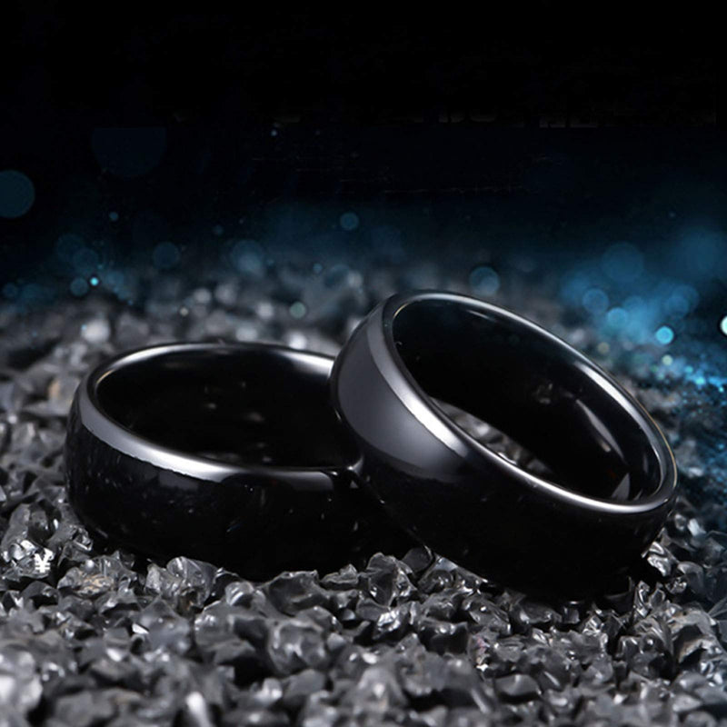 [Australia - AusPower] - T5577 chip RFID Black Ceramics Smart Finger rewrite Ring ID Wear for Men or Women (T5577 125KHZ-10#) T5577 125KHZ-10# 