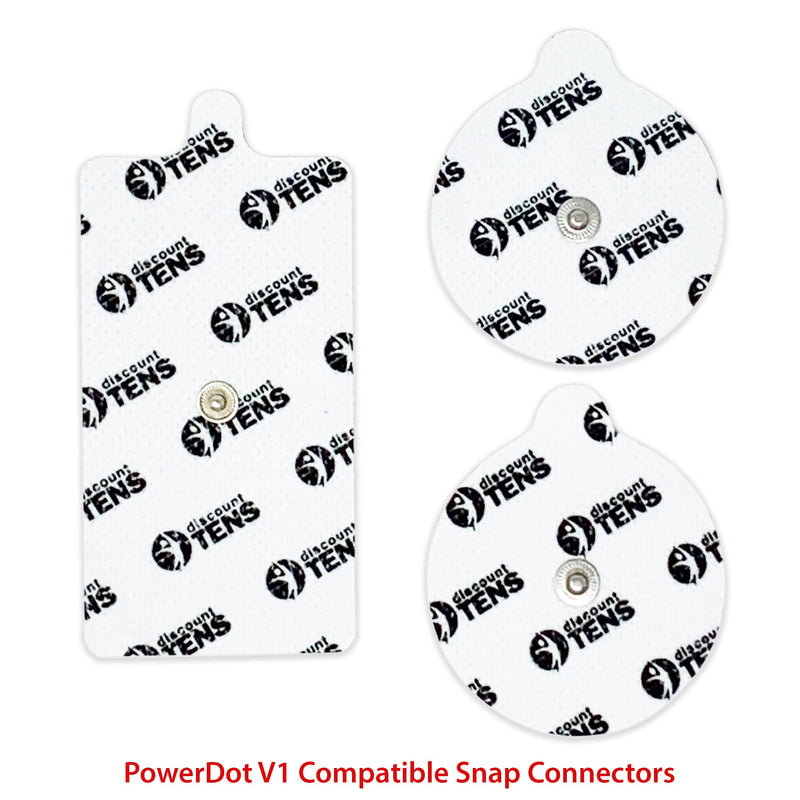 [Australia - AusPower] - Discount TENS - PowerDot 1.0 Compatible Electrodes with Snap Connector, 12 Premium PowerDot 1.0 Compatible Replacement Pads (Version 1 - Snap Connector) 