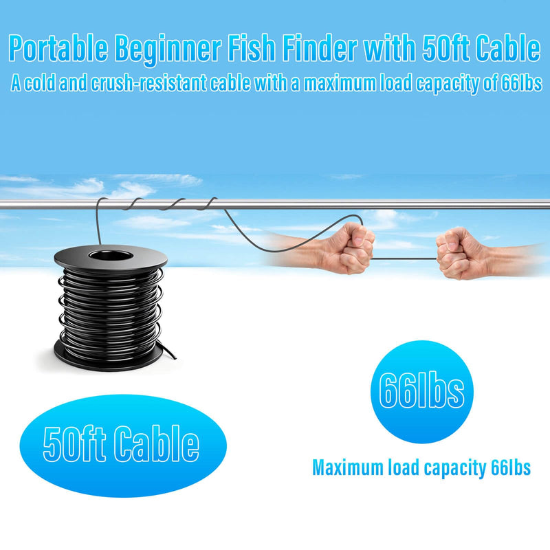 Fishing Camera, 220° Ultra-Wide 1080P HD Underwater Fishing Camera with 4.3" LCD & IR Night Vision, 50ft Cable for Ice Lake Boat Kayak Fishing Black