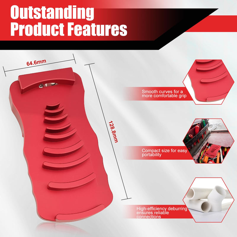 9-in-1 Adjustable PVC Pipe Deburring Tool for 9 Sizes: 1/2", 3/4", 1", 1-1/4", 1-1/2", 2", 2-1/2", 3", and 4",Professional Plastic Pipe Chamfer Tool for SCH40 PVC/CPVC/ABS Pipes