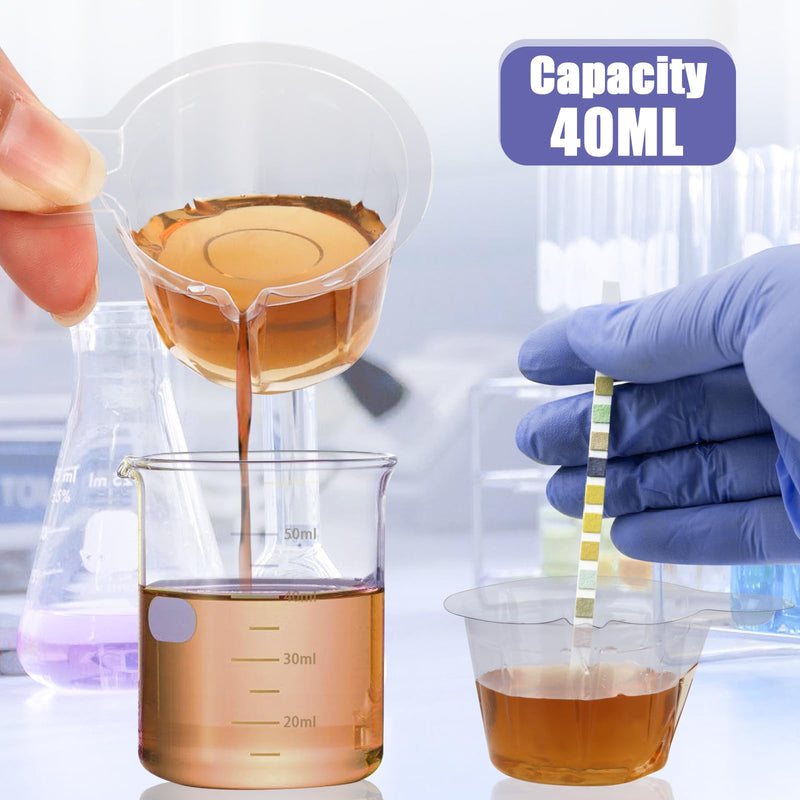 [Australia - AusPower] - 200/400 Pack Urine Cups, 40ML Thicken Plastic Disposable Urine Cups Urine Specimen Container Cup Pee Cup for Ovulation Testing, Pregnancy Confirm, pH Test 200 Count (Pack of 1) 