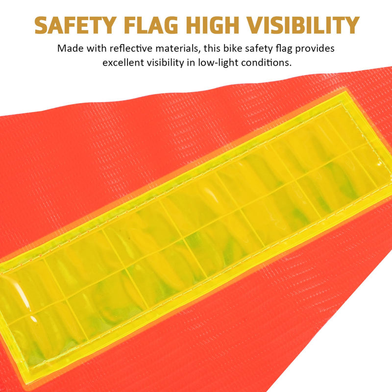 [Australia - AusPower] - Yardwe Bike Safety Flag with Pole, 2 Set Adjustable Height Bike Flags Waterproof Orange Safety Flag with Reflective Strip 