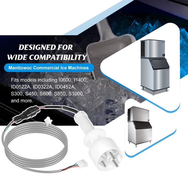 [Australia - AusPower] - 000016053 Ice Water Level Sensor Probe Kit with Harness Replacement for Manitowoc Commercial Ice Machines, Compatible with I0600, I1400, ID0522A, and More Models – Premium Ice Maker Parts 