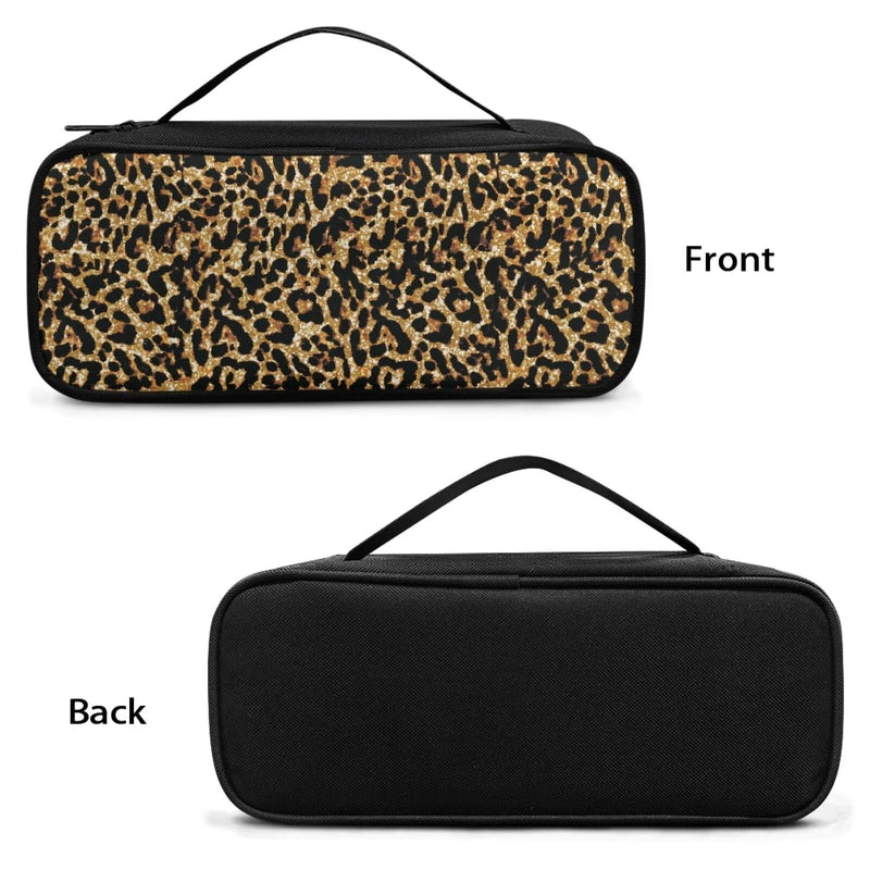 [Australia - AusPower] - Leopard Stethoscope Case Lightweight Protective Stethoscope Casewith Handle Shockproof Hard Organizer Storage Bag for Nursing Accessories Leopard 
