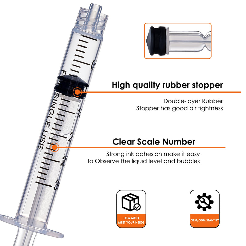 [Australia - AusPower] - 3ml/cc Luer Lock with 25Ga 1inch Individual Wrapped Pack of 50 