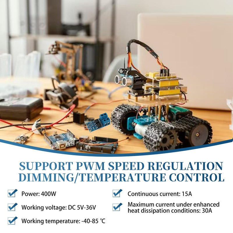 16pcs DC 5V-36V 400W FET Trigger Switch Drive Module Board, Dual MOSFET Switch Drive Module with High Performance Output, Driver Module PWM Control Board for Microcontroller, Driver Module