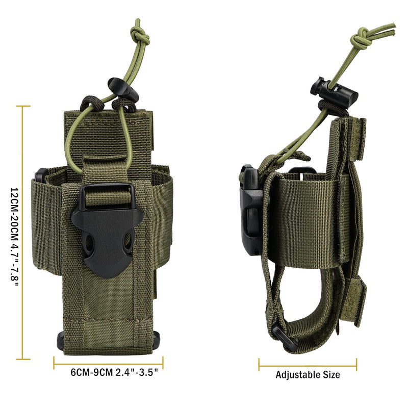 [Australia - AusPower] - VIPERADE Radio Holster, MOLLE Radio Pouch for Vest, Universal Walkie Talkie Holster Radio Holder for Duty Belt, Police Radio Holder Tactical Radio Pouch for Baofeng, Motorola OD Green 