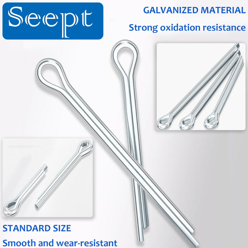 [Australia - AusPower] - 315Pcs Cotter Pins Assortment kit Zinc plated Cotter Pins Steel Split Pin Fastener Clips for Automotive, Axles, Trailer hitch, Tractors Hardware pins 
