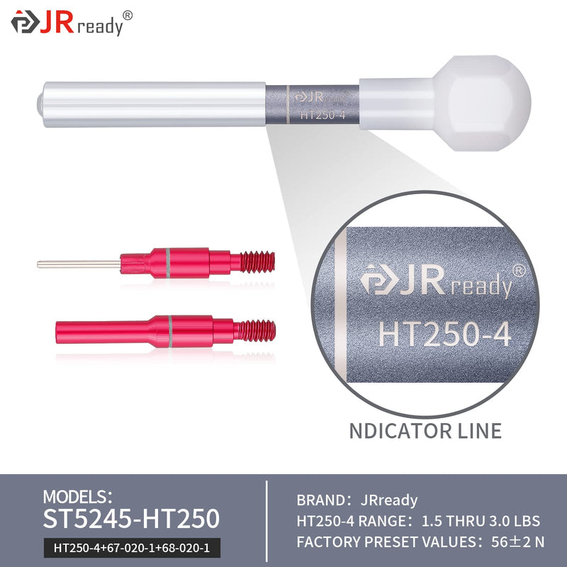 [Australia - AusPower] - JRready ST5245-HT250 Electrical Tension Test Tools，20# Socket and Pin Tester Tips Work with The HT250-4 Adjustable Retention Dynamometer Tool Set in Electrical System Tools(RED) 1PCS Retention Tester+1Pair Tester Tip 