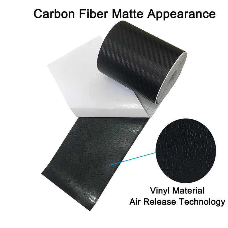 Carbon Fiber Vinyl Tape for Black Out Chrome Delete Window Trim with Tool Kit, Black Vinyl Wrap Tape Roll, Self-Adhesive Car Chrome Door Trim Delete Tape DIY Film (3 inches x 30 feet) 3 inches x 30 feet