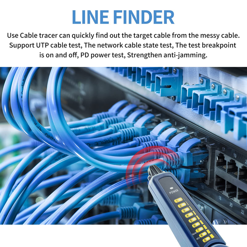 [Australia - AusPower] - Rsrteng Cable Tracer WT255, Wire Tracker Network Telephone Line RVV BNC, Support J45 Network Cable Test, Short Circuit Test,Host/Test Box Fault Location, Working with Camera Tester 