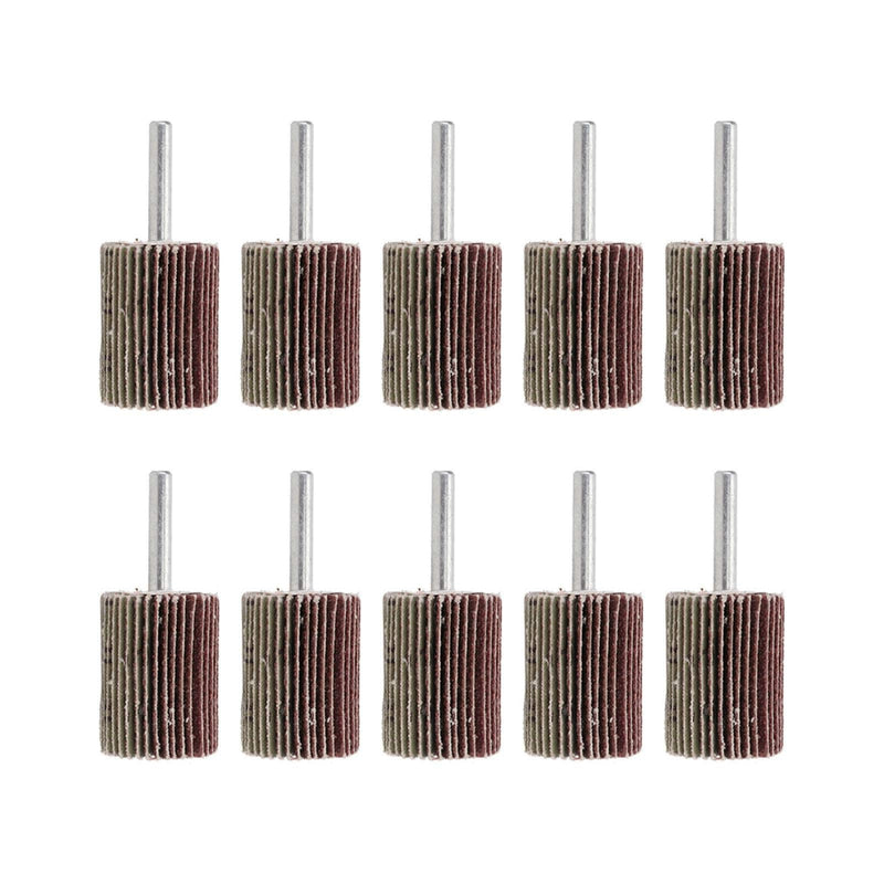[Australia - AusPower] - Pack of 10 Flap Grinder 60 Grit Flap Grinder 30 x 40 x 6 mm for Drill/Rotating Tool for Removing and Polishing Rust Paint 